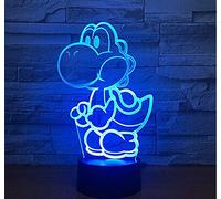 Lifme Yoshi 3D Led USB Lamp Cartoon Game Figure Super Mario Acrylic Novelty Christmas Lighting Gift RGB Touch Remote Controller Toys