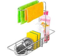 LIFOND Kitchen Sink Caddy Telescopic Sink Organiser Stainless Steel Telescopic Sink Storage Rack Cleaning Utensils Holder Soap Sponge Storage Holder, Dish Cloth Hanger for Bathroom Kitchen