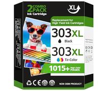 LIFOR 303XL 303 XL Ink Cartridges Black and Colour High Yield Replacement for HP 303 Ink Cartridges Combo Pack for HP 6200 6230 7100 7134 7234 6234 6220 7830 7130 (2-Pack)