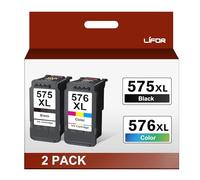 LIFOR PG-575XL CL-576XL Replacement for Canon 575 576 Ink Cartridges XL for Pixma TR4750i TS3550i TS3551i TS3751i TS3752i TR4751i TR4755i TR4756i (1 Black 1 Colour)