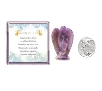 liforlove Crystal Pocket Angel and Guardian Angel Coin Pocket Guardian Angel for Energy Healing Pocket Angels in Natural Spiritual Gift, M, Resin, no gemstone