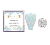 liforlove Crystal Pocket Angel and Guardian Angel Coin Pocket Guardian Angel for Energy Healing Pocket Angels in Natural Spiritual Gift, M, Resin, no gemstone