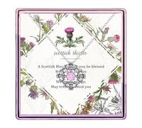 liforlove Scottish Thistle Jewelry Celtic Jewelry Scottish Jewelry Thistle Scottish Thistle Wishing Necklace Outlander Inspired Thistle Necklace Outlander Gifts Scottish Gifts, Plastic, No Gemstone