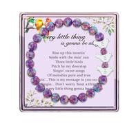 liforlove Three Little Birds Bracelet Every Little Thing Is Gonna Be Alright 3 Little Birds Gifts For Bird Lovers Be Alright Animal Bracelets, M, Zinc, no gemstone