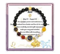 liforlove Zodiac Beaded Bracelets for Women and men, 12Constellations Crystal Stone Bracelet for Birthday Zodiac Gifts, 18k Gold Plated Constellation Charm Bracelet Jewellery, M, Copper, no gemstone