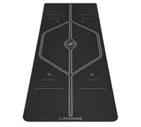 Liforme XL Collection Yoga Mat - Free Yoga Bag, Patented Alignment System, Warrior-like Grip, Non-slip, Eco-friendly, sweat-resistant, long, wide, 4.2mm thick mat for comfort (XL Black)