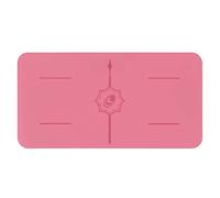 LIFORME Yoga Pad - Free Yoga Bag, Patented Alignment System, Warrior-Like Grip, Non-Slip, Eco-Friendly and Biodegradable, 4.2mm Thick pad for Knee, Elbow and Hand Support During Yoga - Pink