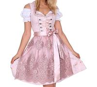 Lifos 0220 Dirndl Germandress 2-Piece Oktoberfest Size 34 to 52, 0600 Pink, 10