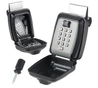 Lifronkit Car Window Punch Button Lock Box, Black Portable Car Key Lock Box, Sturdy Waterproof Large Capacity Lock Box for Turo, Ride Share, GetAround Anti-theft devices for vehicles