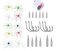 LiFschal Sea Urchin Bait Soft Lure,Urchin Baits Tentacle Creature Lure for Bass Pike Trout Fishing Easy Catch Saltwater Freshwater Soft Lures