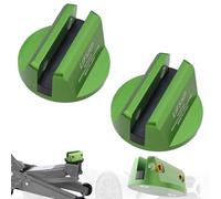 LIFSHP 2Pcs Universal Aluminum Grooved Magnetic Jack Pad, Jacking Puck Pinch Weld Frame Rail Adapter, for Car SUV Truck Pickup Sedan MPV Wagon, Change Tire Repair Tires Oil Change Must Have-Green