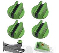 LIFSHP 4Pcs Universal Aluminum Grooved Magnetic Jack Pad, Jacking Puck Pinch Weld Frame Rail Adapter, for Car SUV Truck Pickup Sedan MPV Wagon, Change Tire Repair Tires Oil Change Must Have-Green