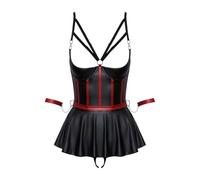 Lift Bra Set Bondage 75B/S Black/Red