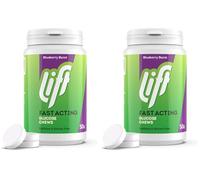 Lift Fast-Acting Glucose Chewable Energy Tablets, Blueberry, 12 Pack of 50-Tablet Tubs