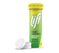 Lift Fast-Acting Glucose Chewable Energy Tablets, Lemon & Lime, 12 Pack of 10-Tablet Tubes