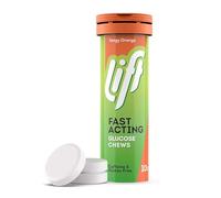 Lift Fast-Acting Glucose Chewable Energy Tablets, Orange, 12 Pack of 10-Tablet Tubes