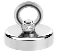 Lift Fishing Magnet, 60 mm 300 LBS Pulling Force Super Strong Magnets Heavy Duty, Large Rare Earth Magnets Neodymium Fishing Magnets Salvage Magnets for River Lifting Retrieving