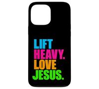 Lift Heavy Love Jesus Christian Bodybuilding Workout and Gym Case for iPhone 13 Pro Max