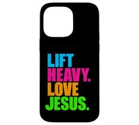 Lift Heavy Love Jesus Christian Bodybuilding Workout and Gym Case for iPhone 14 Pro Max