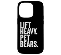 Lift Heavy Pet Bears Funny Gym Workout Weight Lifter Case for iPhone 14 Pro
