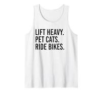 Lift Heavy Pet Cats Ride Bikes Gym Workout Motorcycle Tank Top