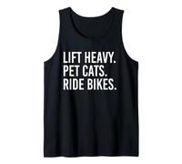 Lift Heavy Pet Cats Ride Bikes Gym Workout Motorcycle Tank Top