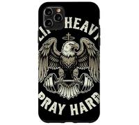 Lift Heavy Pray Hard Bald Eagle Christian Barbell Gym Case for iPhone 11 Pro Max