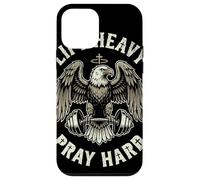 Lift Heavy Pray Hard Bald Eagle Christian Barbell Gym Case for iPhone 12 mini