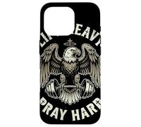 Lift Heavy Pray Hard Bald Eagle Christian Barbell Gym Case for iPhone 16 Pro