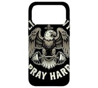 Lift Heavy Pray Hard Bald Eagle Christian Barbell Gym Case for iPhone 17 Pro Max