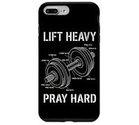 Lift Heavy Pray Hard Bible Verse Dumbbell Anatomy Case for iPhone 7 Plus/8 Plus