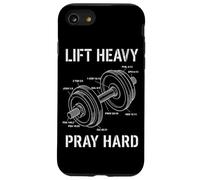 Lift Heavy Pray Hard Bible Verse Dumbbell Anatomy Case for iPhone SE (2020) / 7/8