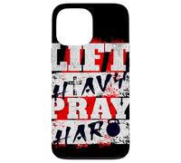 Lift Heavy Pray Hard Christian Fitness Kettlebell Graphiti Case for iPhone 13 Pro Max
