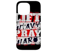 Lift Heavy Pray Hard Christian Fitness Kettlebell Graphiti Case for iPhone 14 Pro Max