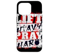 Lift Heavy Pray Hard Christian Fitness Kettlebell Graphiti Case for iPhone 16 Pro