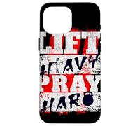 Lift Heavy Pray Hard Christian Fitness Kettlebell Graphiti Case for iPhone 16 Pro Max