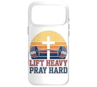 Lift Heavy Pray Hard Christian Gym Bodybuilding Cross Flag Case for iPhone 17 Pro Max