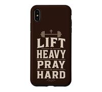 Lift Heavy Pray Hard Christian Gym Faith Weightlifting Case for iPhone XS Max