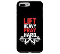Lift Heavy Pray Hard Christian Gym Faith Workout Motivation Case for iPhone 7 Plus/8 Plus