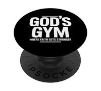 Lift Heavy Pray Hard Christian Gym Lift Heavy Pray Hard PopSockets Adhesive PopGrip