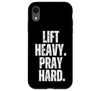 Lift Heavy Pray Hard Christian Weight Lifter cool workout Case for iPhone XR