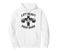 Lift Heavy Pray Hard Christian Workout Gym Apparel Men Pullover Hoodie