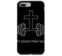 Lift Heavy Pray Hard Cross Barbell Reps for Jesus Gym Case for iPhone 7 Plus/8 Plus