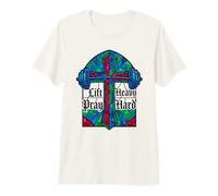 Lift Heavy Pray Hard Jesus Gym Christian Lifting Workout Premium T-Shirt