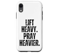 Lift Heavy Pray Heavier Weightlifting Motivation lifting Case for iPhone XR