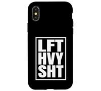 Lift Heavy Shit, LFT HVY SHT Fitness Workout Weightlift Gym Case for iPhone X/XS