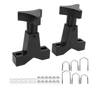 Lift Jack Tube Mount, Adjustable Jack Mounting System for 1in to 2.5in Square or Round Tubes, Alloy Steel Black Bracket with Lock Buckles for Off - Road Bumpers and Roof
