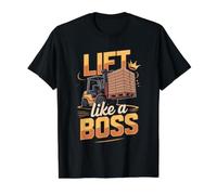 Lift Like a Boss Forklift Operator Warehouse Value Graphic T-Shirt, Men, Black, XL