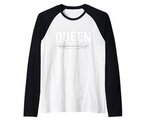 Lift Like A Queen Weightlifting Funny Gym Barbell Workout Raglan Baseball Tee