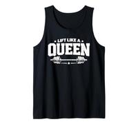 Lift Like A Queen Weightlifting Funny Gym Barbell Workout Tank Top